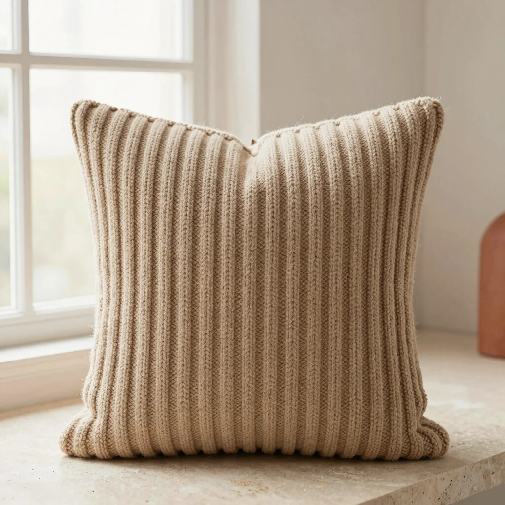 Ribbed Alpaca Cushion Cover